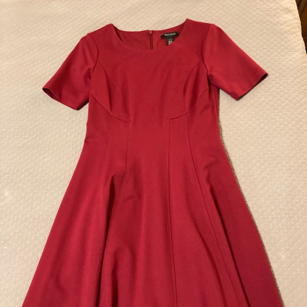 WHBM red knee length dress size 6